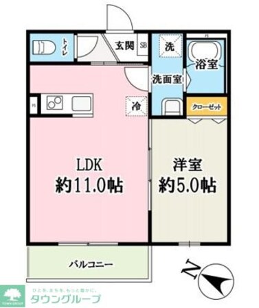 (仮称)キャメル入間黒須Aの物件間取画像